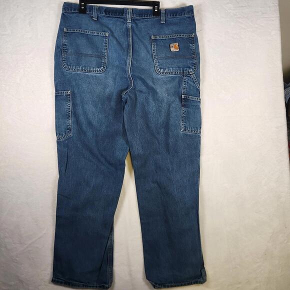 Carhartt FR Flame Resistant Jeans 40x32 Workwear Utility Denim Distress Repair - Picture 7 of 11